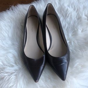 Nine west brown leather heels
